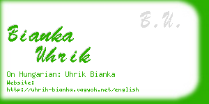 bianka uhrik business card
